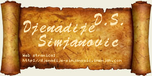 Đenadije Simjanović vizit kartica